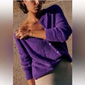 Sezane Gaspard Purple Sweater